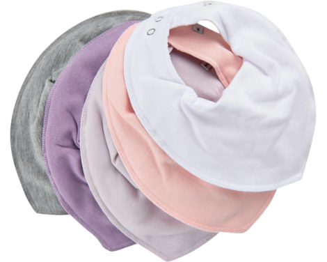 Pippi Drybib 5-pack (Rose)